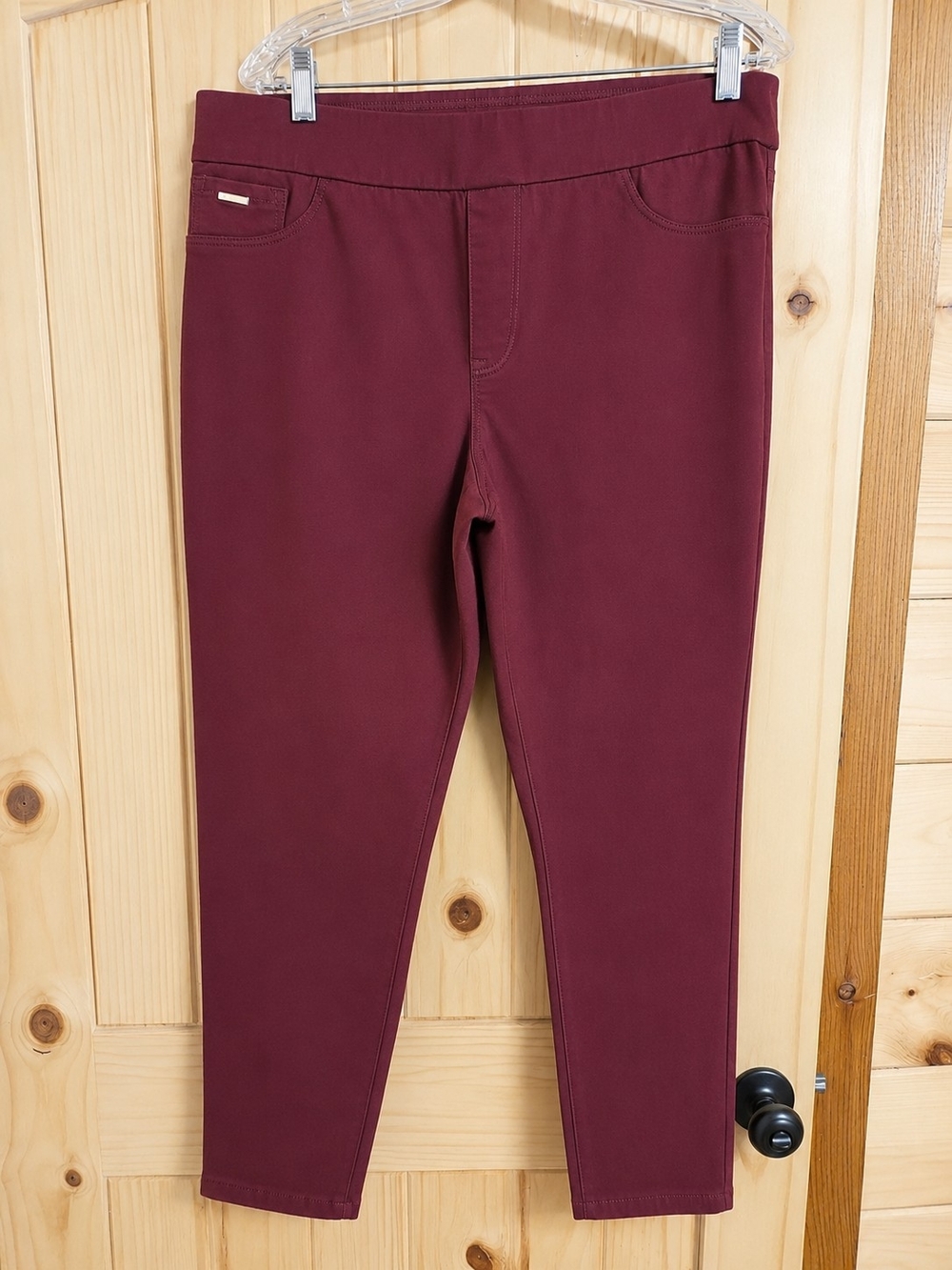 Nine West Women's Stretch Pull-On Jeggings in Wine